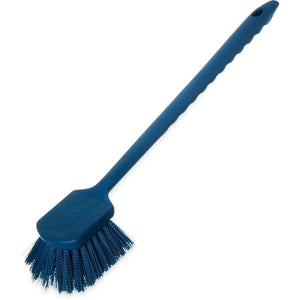 Carlisle 40501C14 20" Scrub Brush with Soft Polyester Bristles, Blue
