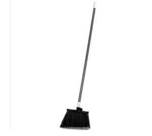 Carlisle 4108203 12" Angle Broom - 48" Handle, Flagged Bristles, Black