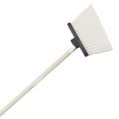 Carlisle 4108302 12" Angle Broom - 48" Handle, Unflagged Bristles, White
