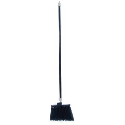 Carlisle 4108303 12" Angle Broom - 48" Handle, Unflagged Bristles, Black
