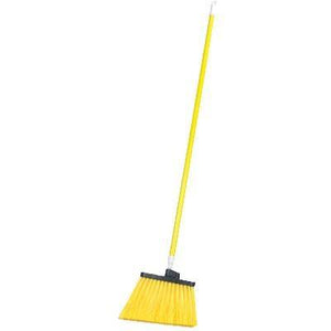 Carlisle 4108304 12" Angle Broom - 48" Handle, Unflagged Bristles, Yellow
