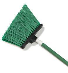Carlisle 4108309 12" Angle Broom - 48" Handle, Unflagged Bristles, Green