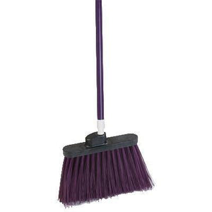 Carlisle 4108368 12" Angle Broom - 48" Handle, Unflagged Bristles, Purple