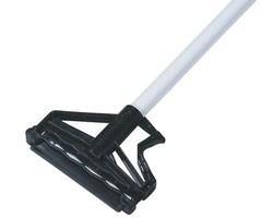 Carlisle 4166402 60" Quik-Release Mop Handle with Plastic Head, Fiberglass, White