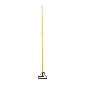 Carlisle 4166404 60" Quik-Release Mop Handle with Plastic Head, Fiberglass, Yellow