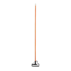 Carlisle 4166424 60" Quik-Release Mop Handle with Plastic Head, Fiberglass, Orange