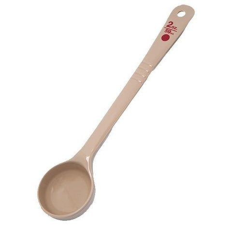 Carlisle 435806 Measure Misers 1.5 Oz. Beige Solid Long Handle Portion Spoon