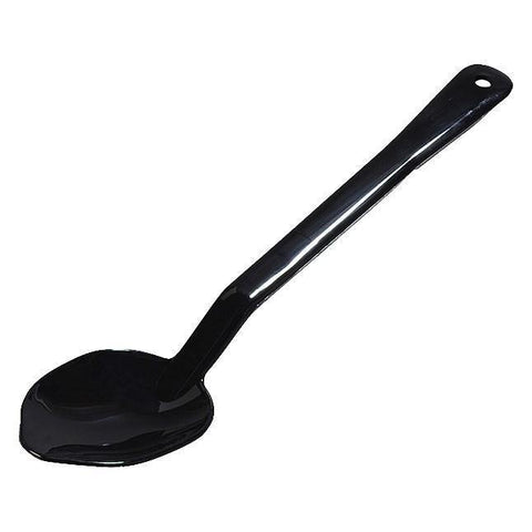 Carlisle 442003 13"L Solid Serving Spoon - Plastic, Black