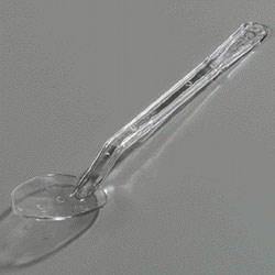 Carlisle 443007 15"L Solid Serving Spoon - Plastic, Clear