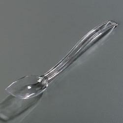 Carlisle 447007 10"L Solid Salad/Buffet Spoon with 3/4 Oz Capacity, Plastic, Clear