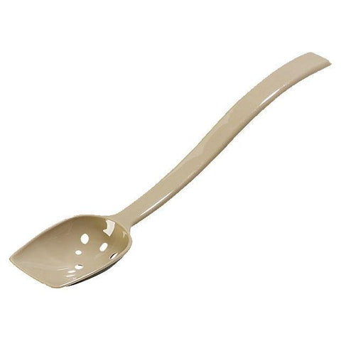 Carlisle 447106 10"L Perforated Salad/Buffet Spoon with 3/4 Oz Capacity, Plastic, Beige