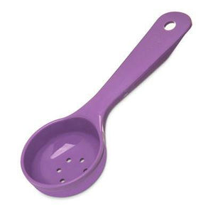Carlisle 496289 Measure Misers 2 Oz. Purple Short Handle Portion Spoon