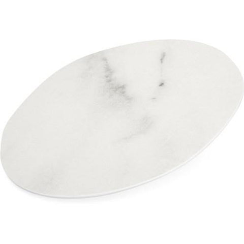 Carlisle 5310437 Ridge 9" White Marble Melamine Rimless Plate