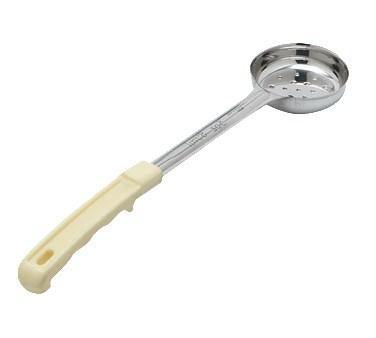 Carlisle 604371 Measure Misers 3 Oz. Beige Kool-Touch Handle Portion Spoon