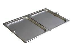 Carlisle 607000H Full Size Flat Hinged Stainless Steel Steam Pan Cover
