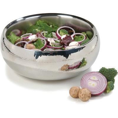 Carlisle 609209 4.38 Qt. Stainless Steel Hammered Insulated Serving Bowl