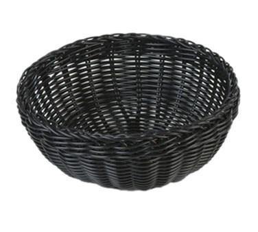 Carlisle 655303 9" Round Bread Basket, Polypropylene, Black