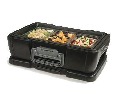Carlisle IT14003 Cateraide IT Onyx Black Top Loading 4" Deep Insulated Food Pan Carrier