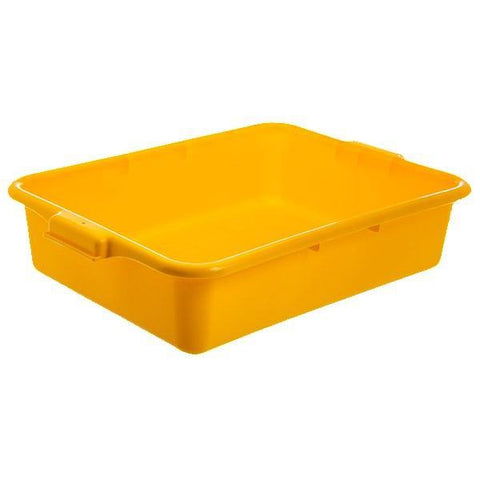 Carlisle N4401004 Comfort Curve Tote Box - 20" X 15" X 5", Yellow Plastic