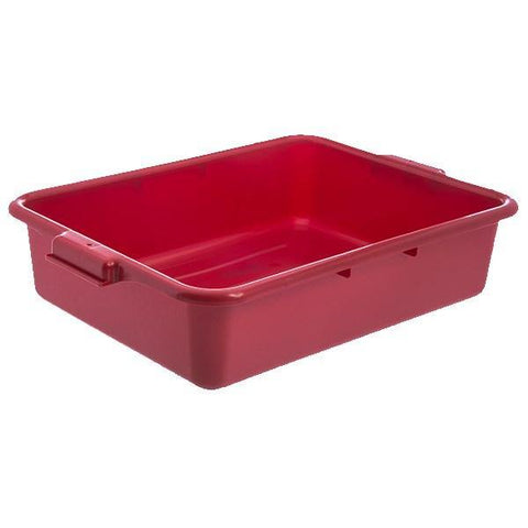 Carlisle N4401005 Comfort Curve Tote Box - 20" X 15" X 5", Red Plastic