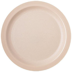 Carlisle PCD21025 10" Plastic Plate, Tan