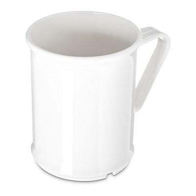 Carlisle PCD79602 9.6 Oz. White Polycarbonate Plastic Mug