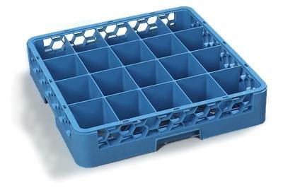 Carlisle RC2014 Opticlean Glass Rack with (20) Compartments - Blue