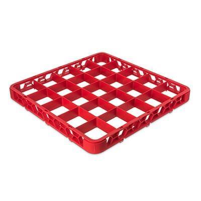 Carlisle RE25C05 Opticlean 25 Compartments Red Color-Coded Glass Rack Extender