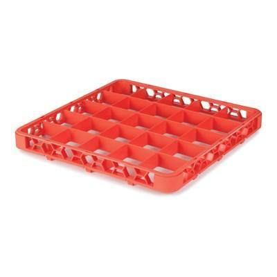 Carlisle RE25C24 Opticlean 25 Compartments Orange Color-Coded Glass Rack Extender