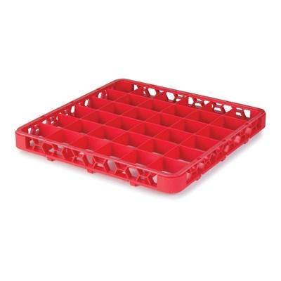 Carlisle RE36C05 Opticlean 36 Compartments Red Color-Coded Glass Rack Extender