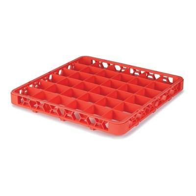 Carlisle RE36C24 Opticlean 36 Compartments Orange Color-Coded Glass Rack Extender