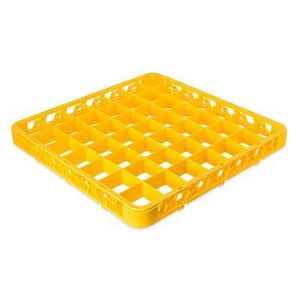 Carlisle RE49C04 Opticlean 49 Compartments Yellow Color-Coded Glass Rack Extender