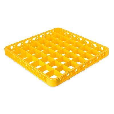 Carlisle RE49C04 Opticlean 49 Compartments Yellow Color-Coded Glass Rack Extender