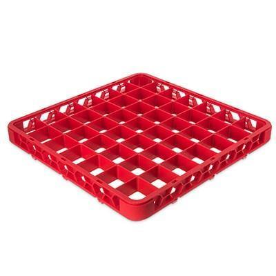 Carlisle RE49C05 Opticlean 49 Compartments Red Color-Coded Glass Rack Extender
