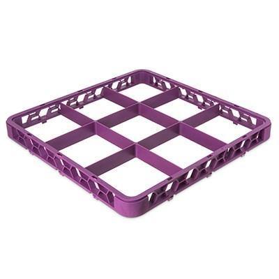 Carlisle RE9C89 Opticlean 9 Compartments Lavender Color-Coded Glass Rack Extender