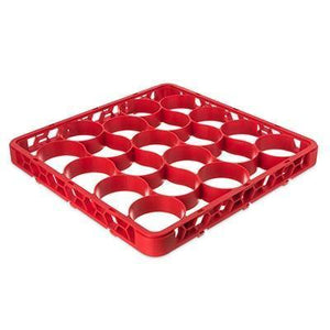 Carlisle REW20SC05 Opticlean Newave 20 Compartments Red Color-Coded Short Glass Rack Extender