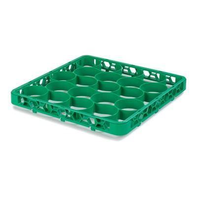 Carlisle REW20SC09 Opticlean Newave 20 Compartments Green Color-Coded Short Glass Rack Extender