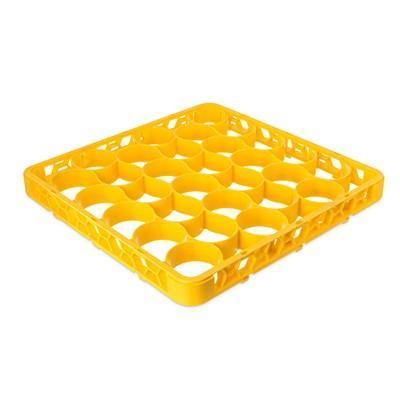 Carlisle REW30SC04 Opticlean Newave 30 Compartments Yellow Color-Coded Short Glass Rack Extender