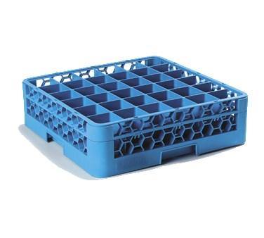 Carlisle RG36-114 Opticlean 36 Compartments Blue Glass Rack with 1 Extender