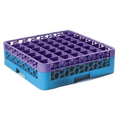 Carlisle RG49-1C414 Opticlean 49 Compartments Lavender Color-Coded Glass Rack with 1 Extender