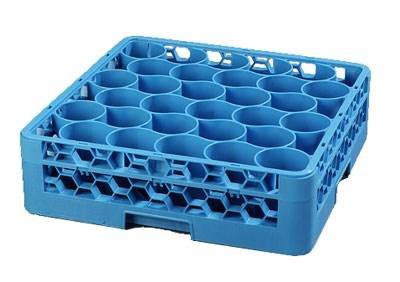 Carlisle RW3014 Opticlean Newave 30 Compartments Blue Glass Rack with 1 Extender