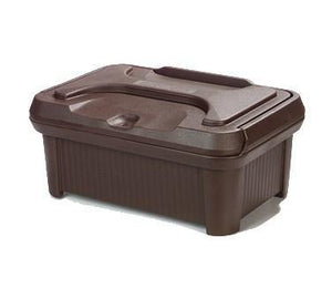 Carlisle XT160001 Food Pan Carrier with Sliding Lid - 18 Quart (Insulated, Top-Loader), Brown