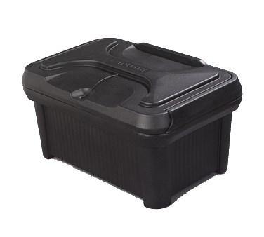 Carlisle XT180003 Food Pan Carrier with Sliding Lid - 24 Qt. (Insulated, Top-Loader), Black