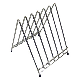 Winco CB-6L Cutting Board Rack, 6 slots, fits cutting boards up to 1" thick, chrome plated