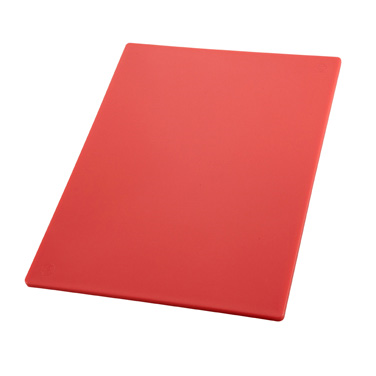 Winco CBRD-1218 Cutting Board, 12" x 18" x 1/2" thick, BPA free, polypropylene, red, NSF