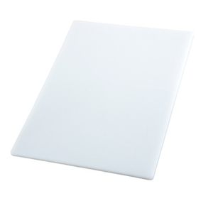 Winco CBWT-1218 12" x 18" White Plastic Cutting Board