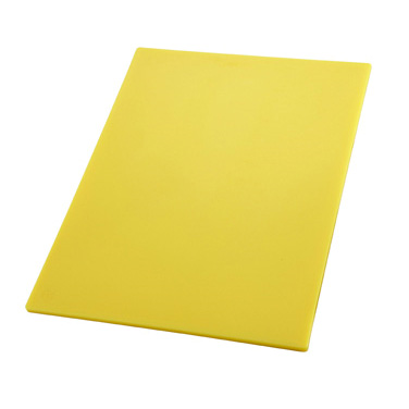 Winco CBYL-1218 Cutting Board, 12" x 18" x 1/2" thick, BPA free, yellow, NSF