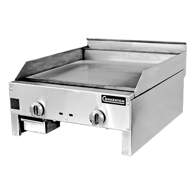Connerton CG-18-M-S Griddle  1", countertop, gas, 18"W x 22"D x 1" thick highly polished steel griddle plate, manual controls, 22,000 BTU, NSF