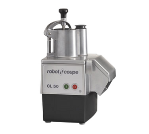 Robot Coupe CL50E Commercial Food Processor, with Vegetable Prep Attachment, Kidney Shaped & Cylindrical Hopper