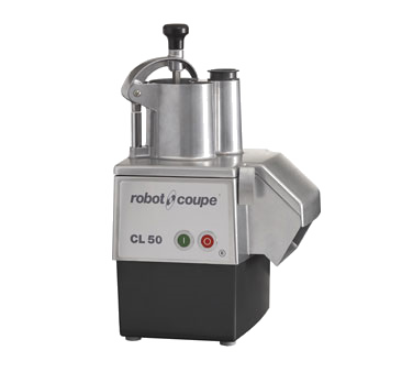 Robot Coupe CL50E Commercial Food Processor, with Vegetable Prep Attachment, Kidney Shaped & Cylindrical Hopper